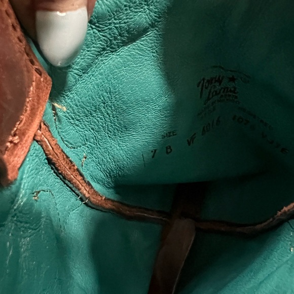 Tony Lama Cowgirl western leather boots size 7 - Picture 10 of 10